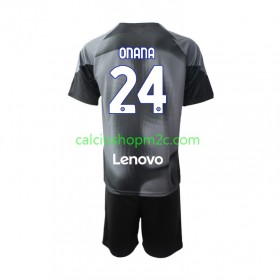 Inter Milan Andre Onana 24 Portiere Bambino Maglia Prima 2022/2023 Manica Corta (+ Pantaloncini)